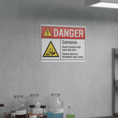 Danger Corrosive avoid contact with eyes and skin