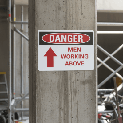 Danger Men working above