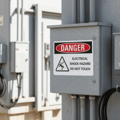 Danger Electrical shock hazard do not touch