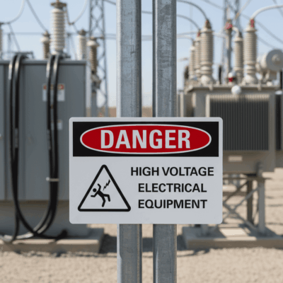 Danger High voltage keep away