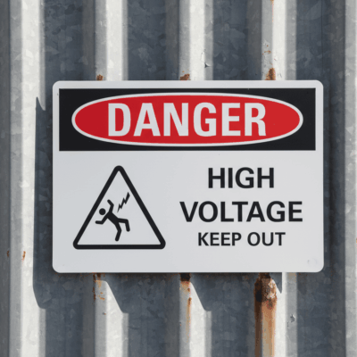 Danger High voltage keep out