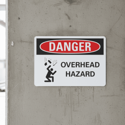 Danger Overhead hazard