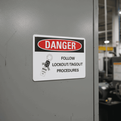 Danger Follow lockout/tagout procedures
