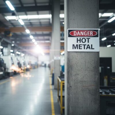 Danger Hot metal