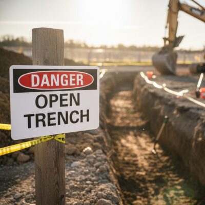 Danger Open trench