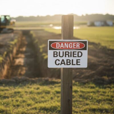 Danger Buried cable