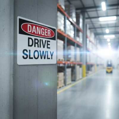 Danger Drive slowly