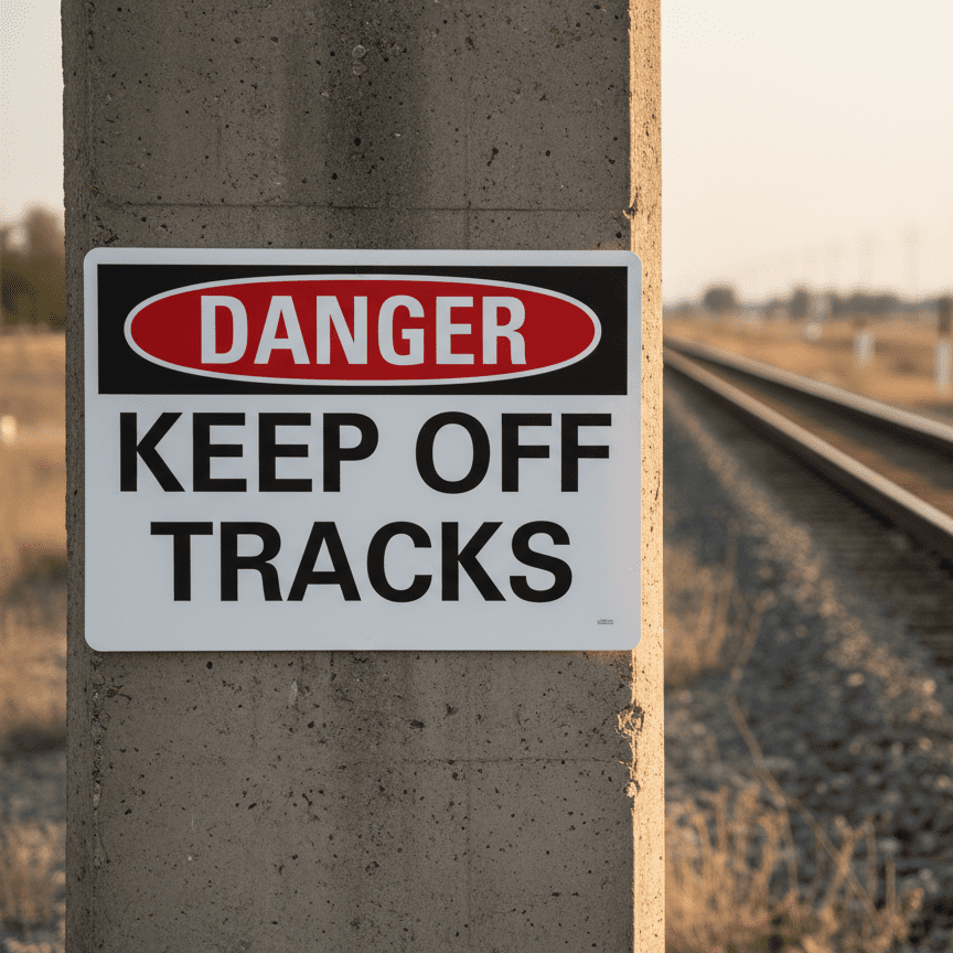 Danger Keep off tracks - Image 2