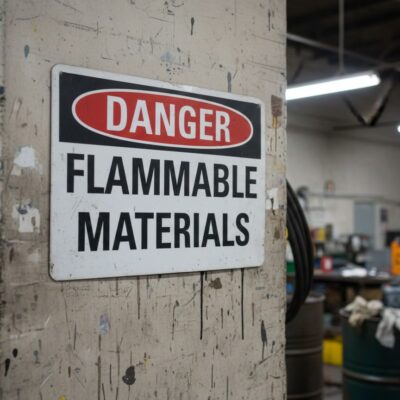 Danger Flammable materials
