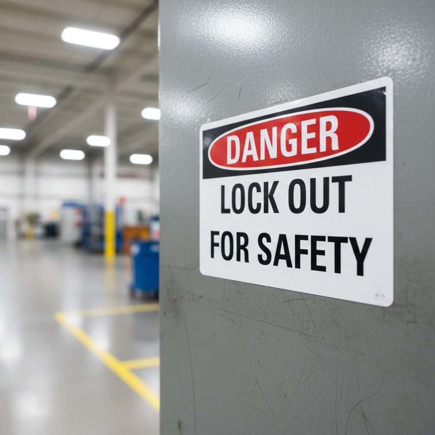 Danger Lock out for safety