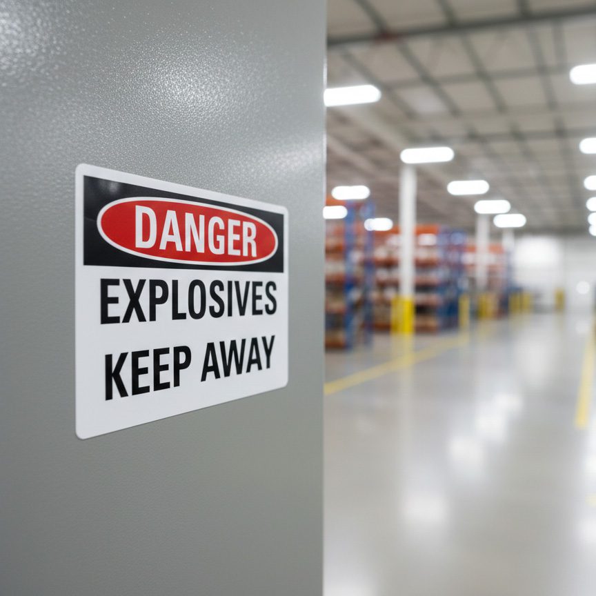 Danger Explosives keep away