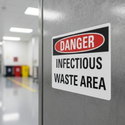Danger Infectious waste area