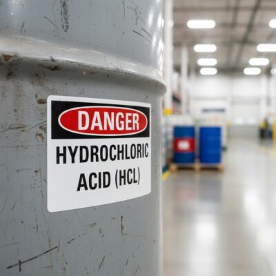 Danger Hydrochloric acid (HCl)