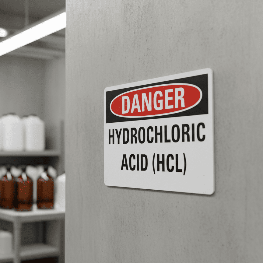 Danger Hydrochloric acid (HCl) - Image 2