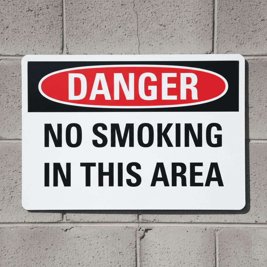 Danger No smoking in this area - Image 2