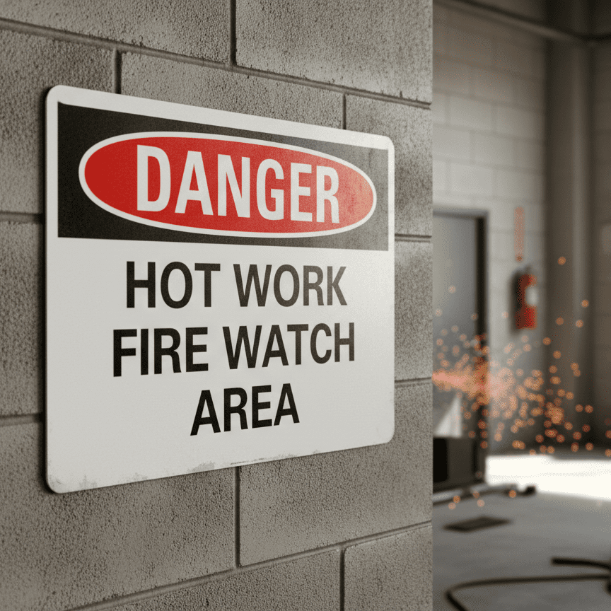 Danger Hot work fire watch area - Image 2