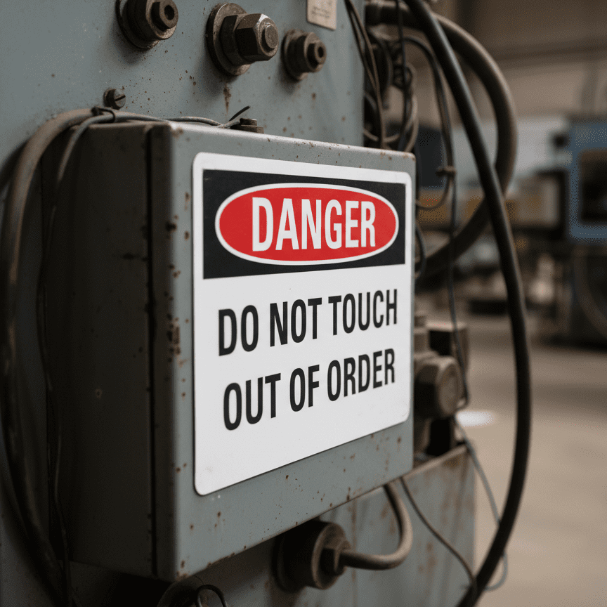 Danger Do not touch out of order - Image 2