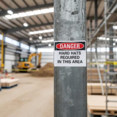 Danger Hard hats required in this area