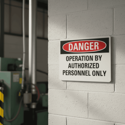 Danger Operation by authorized personnel only