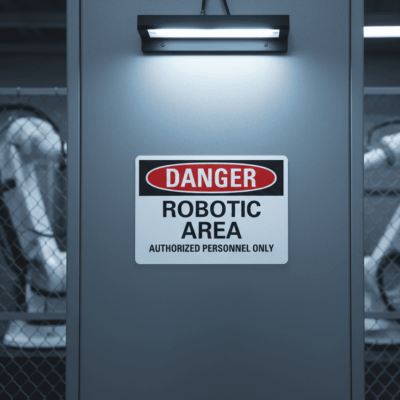 Danger Robotic area authorized personnel only