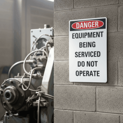 Danger Equipment being serviced do not operate