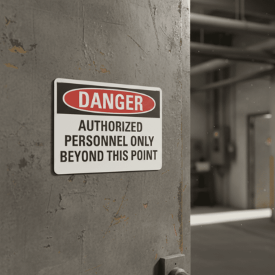 Danger Authorized personnel only beyond this point