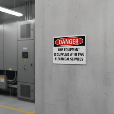 Danger This equipment is supplied with two electrical