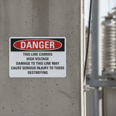 Danger This line carries high voltage damage to this