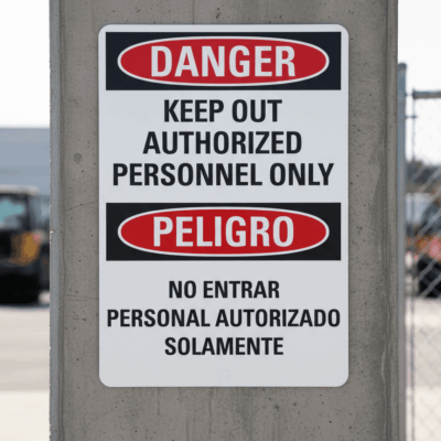 Keep Out Authorized Personnel Only/No Entrar