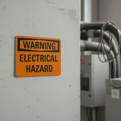 Warning Electrical hazard