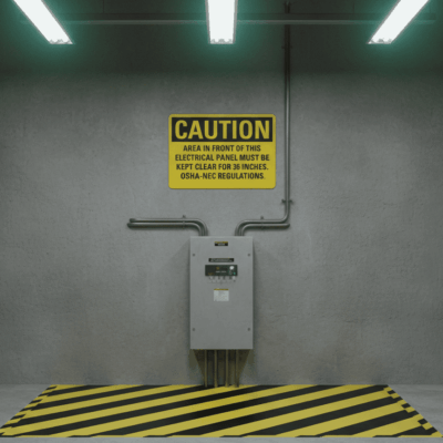 Caution Area In Front Of This Electrical Panel Must Be Kept