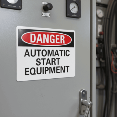 Danger Automatic Start Equipment
