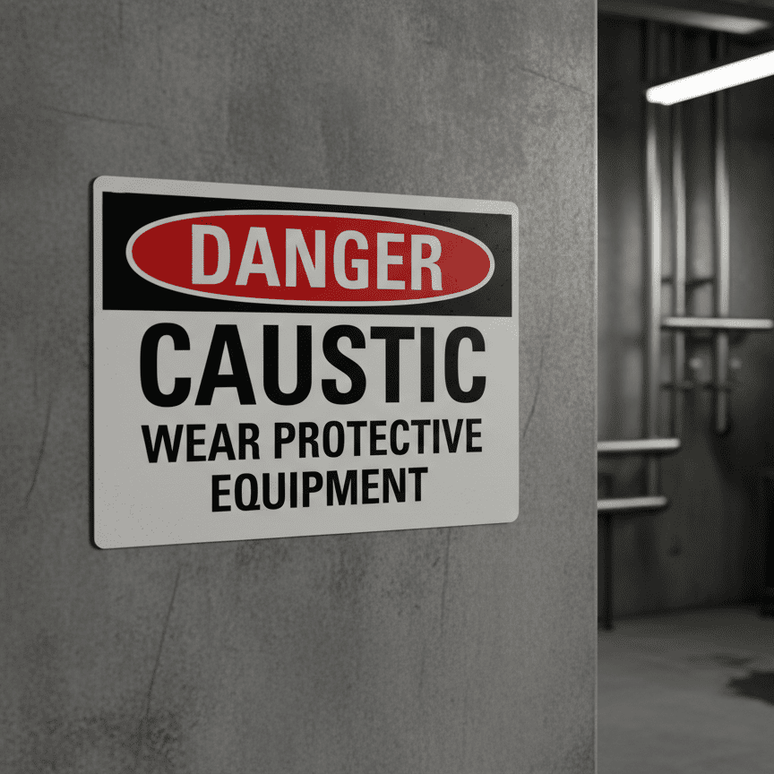 Danger Caustic Wear Protective Equipment - Image 2