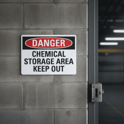 Danger Chemical Storage Area Keep Out