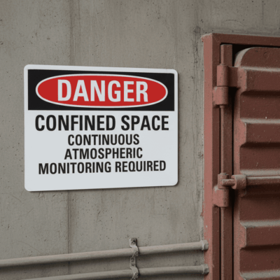 Danger Confined Space Continuous Atmospheric