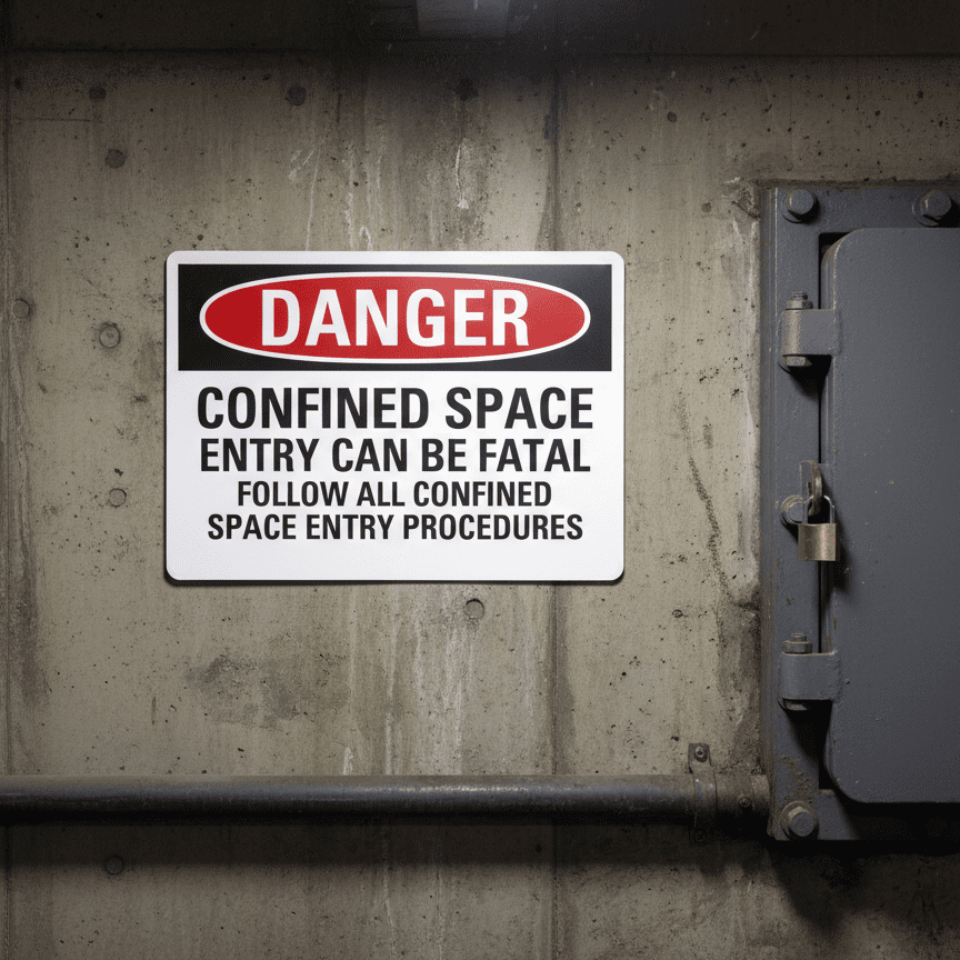 Danger Confined Space Entry Can Be Fatal Follow - Image 2