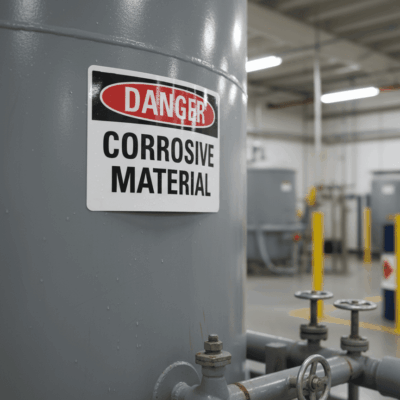 Danger Corrosive Material