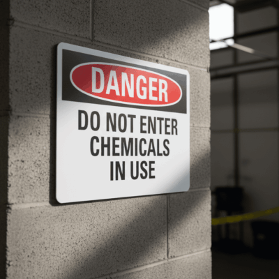 Danger Do Not Enter Chemicals In Use