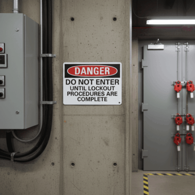 Danger Do Not Enter Until Lockout Procedures
