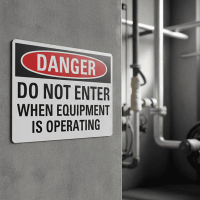 Danger Do Not Enter When Equipment Is Operating