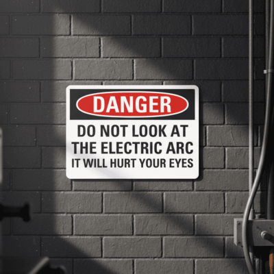 Danger Do Not Look At The Electric Arc It Will
