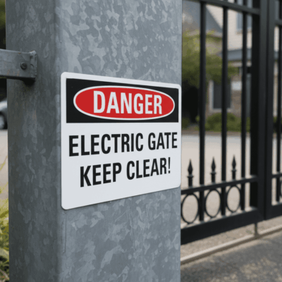 Danger Electric Gate Keep Clear!