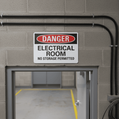 Danger Electrical Room No Storage Permitted