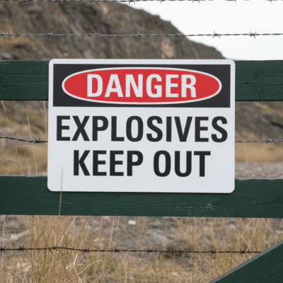 Danger Explosives Keep Out