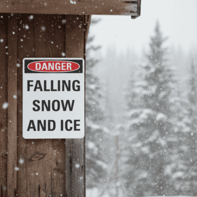 Danger Falling Snow And Ice