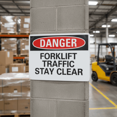 Danger Forklift Traffic Stay Clear
