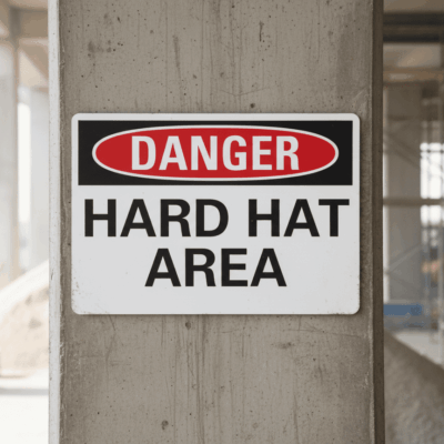 Danger Hard Hat Area