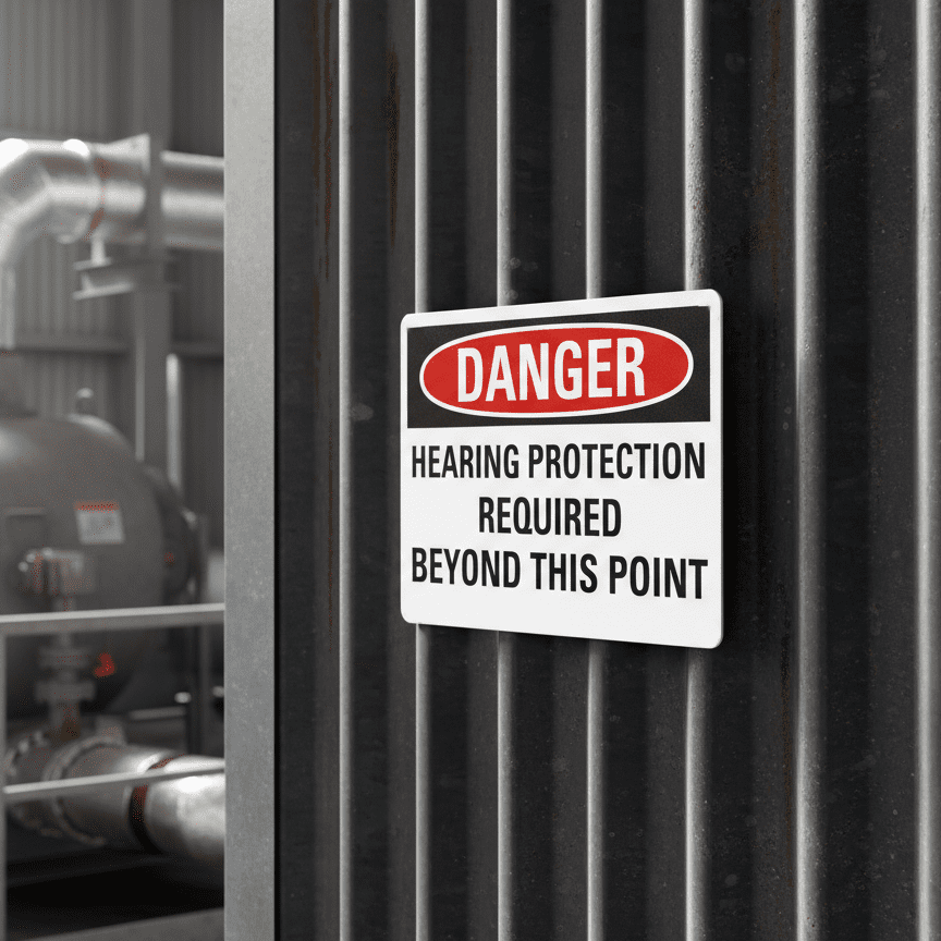 Danger Hearing Protection Required Beyond - Image 2