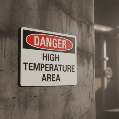 Danger High Temperature Area