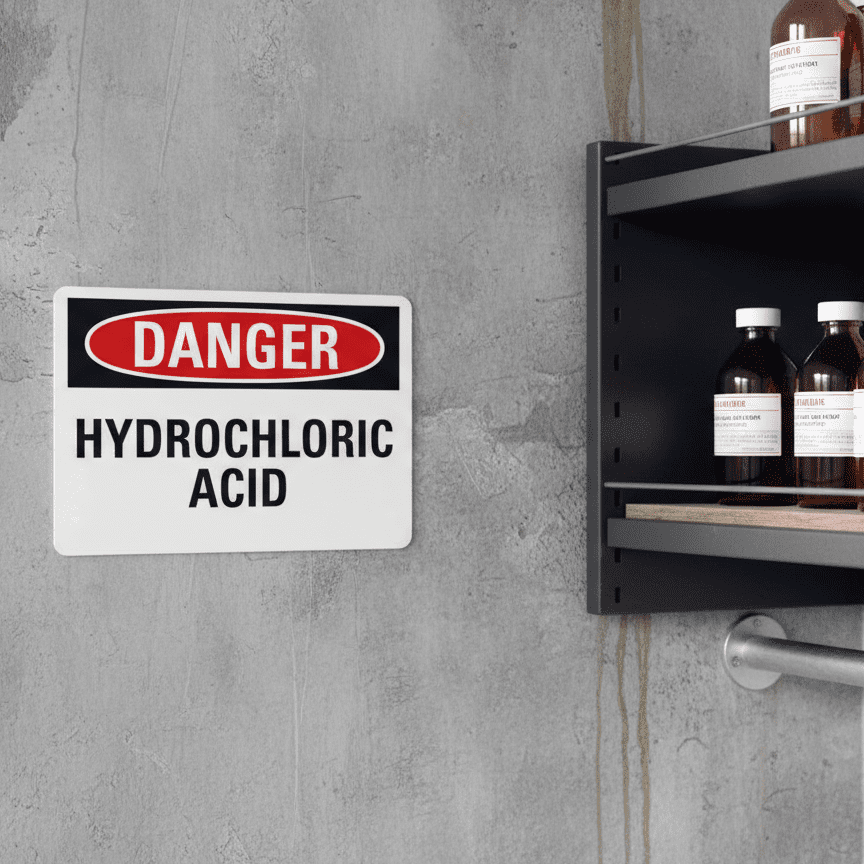 Danger Hydrochloric Acid - Image 2